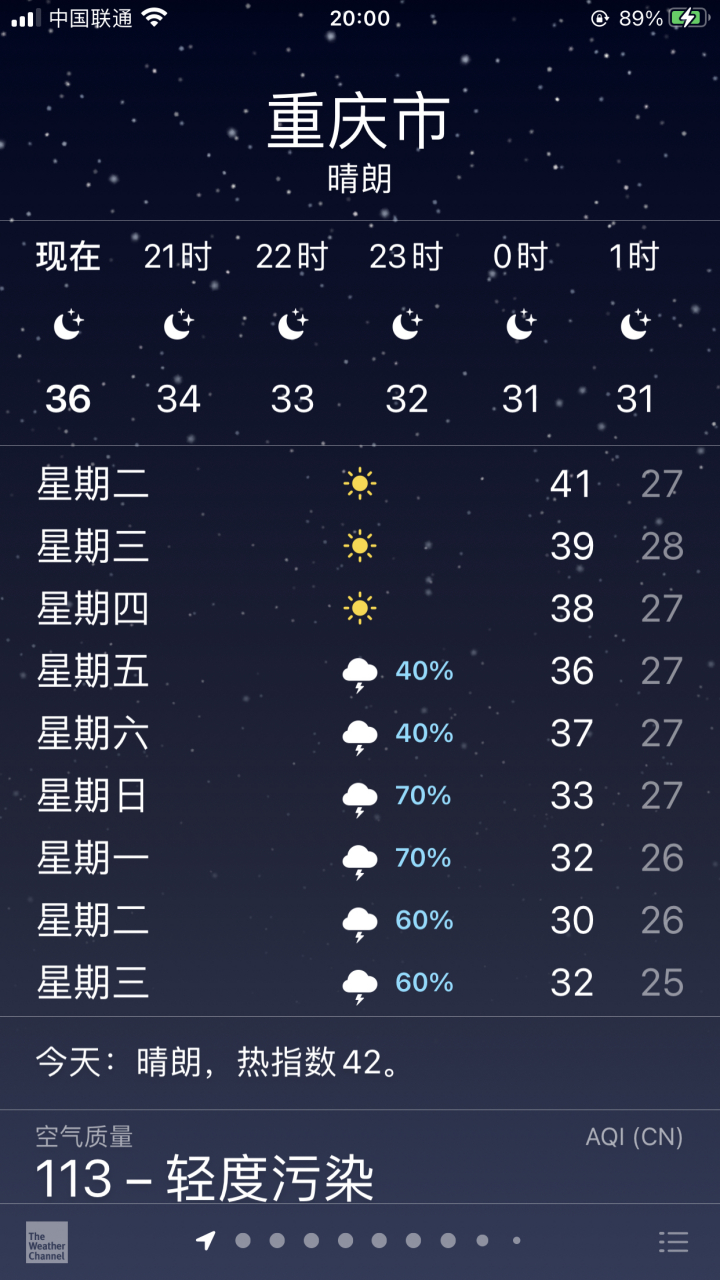 重庆所有天气预报