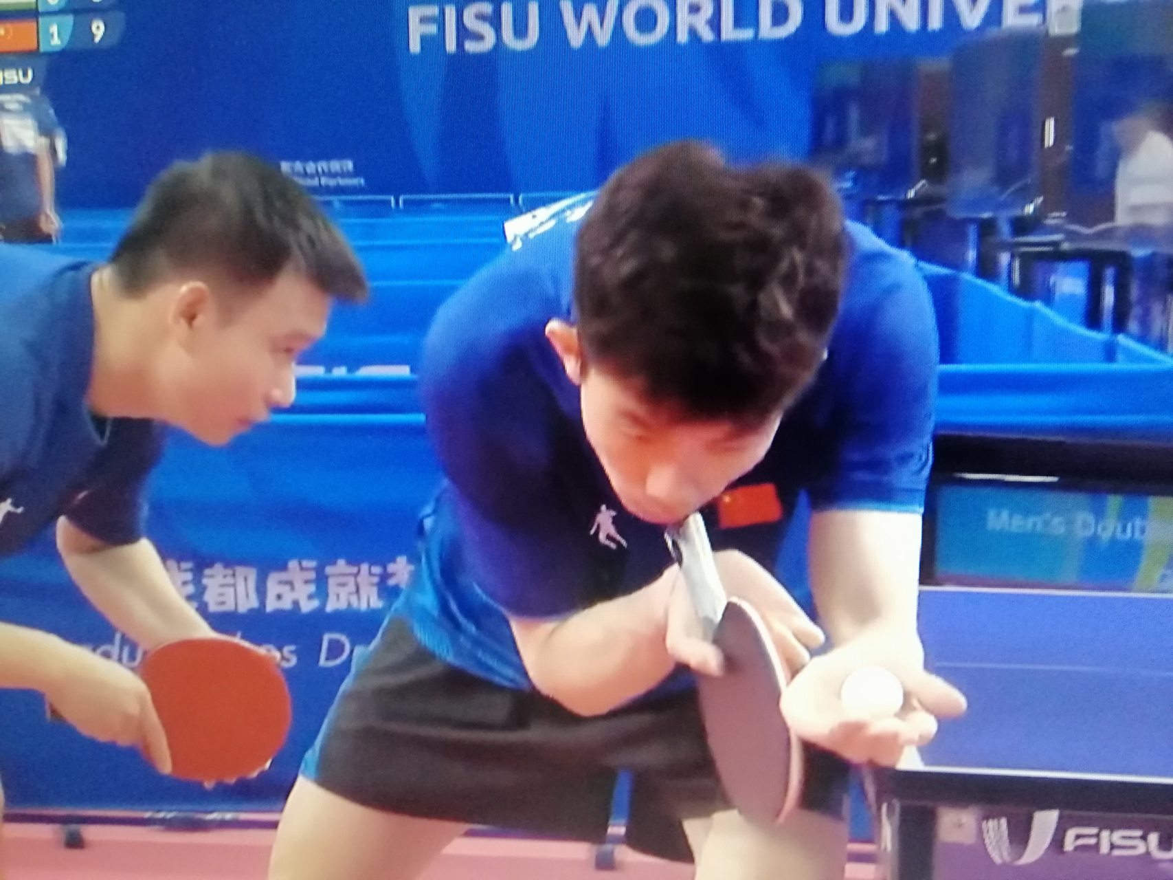 刘丁硕/周恺晋级男双1/8决赛 成都大会会,乒乓球男双1/16决赛,刘丁硕