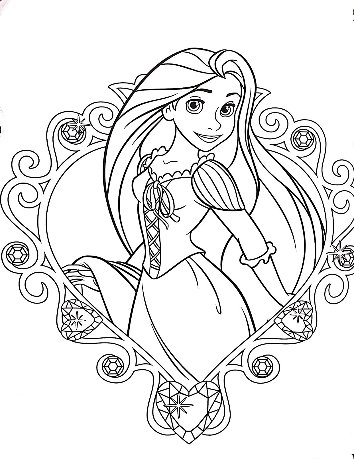 迪士尼公主线稿