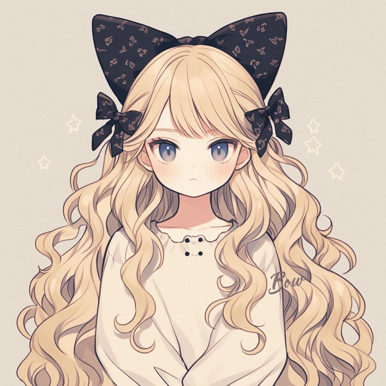 蝴蝶结女孩头像,太好看啦[心]#头像