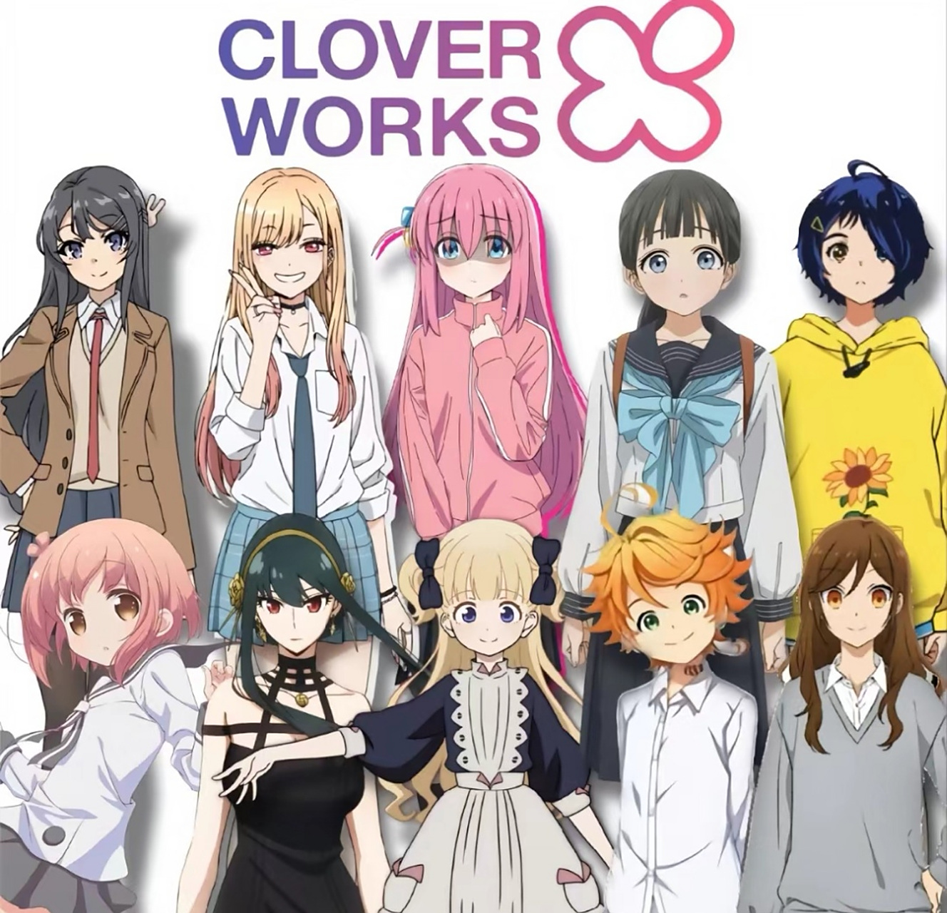 ①clover works 公司简介: 公司的前身是a-1 pictures高圆寺工作室.