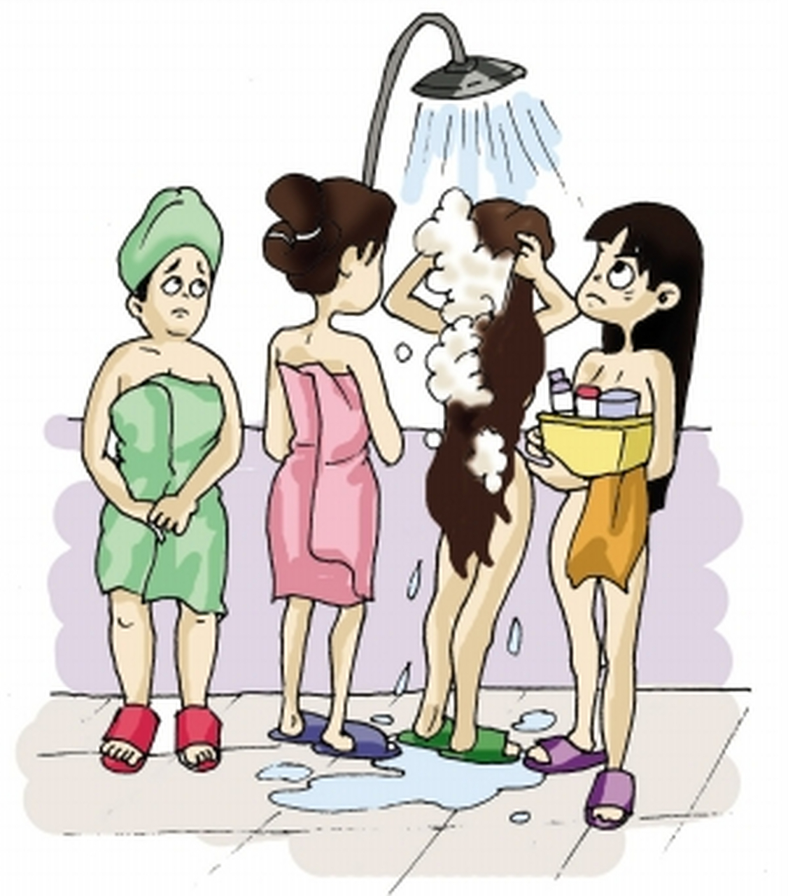 每次闺蜜们叫我去洗澡,我都推三阻四的