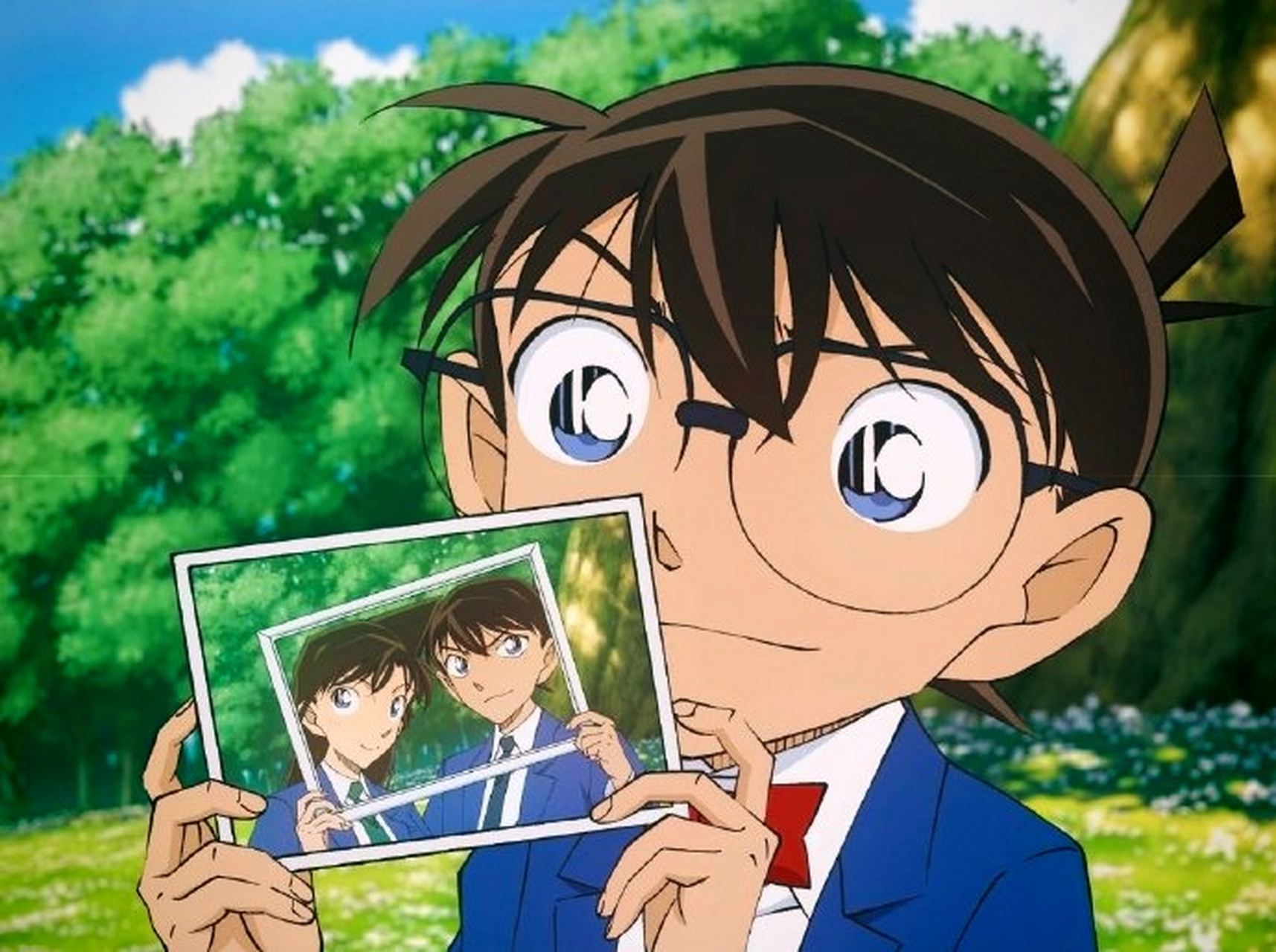 柯南这嘴角咧得太开了,藏也藏不住啊!#动漫# #名侦探柯南