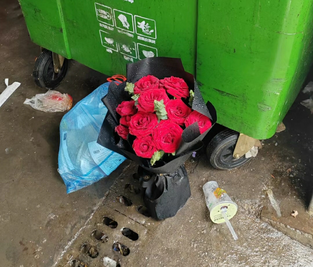 扔掉这么漂亮的玫瑰花,心不痛吗?