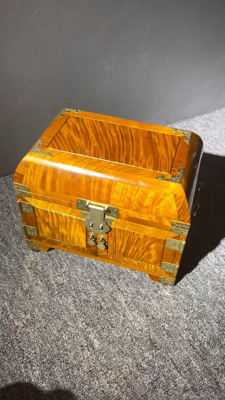 金丝楠小叶桢楠满水波嫦娥奔月首饰盒六面满水波30/20/23