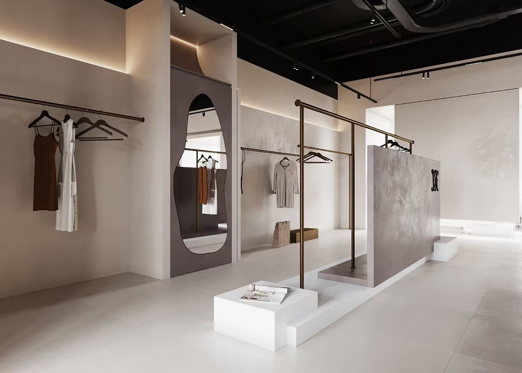 新出炉的服装店设计/轻奢简约 气质女人风格#装修