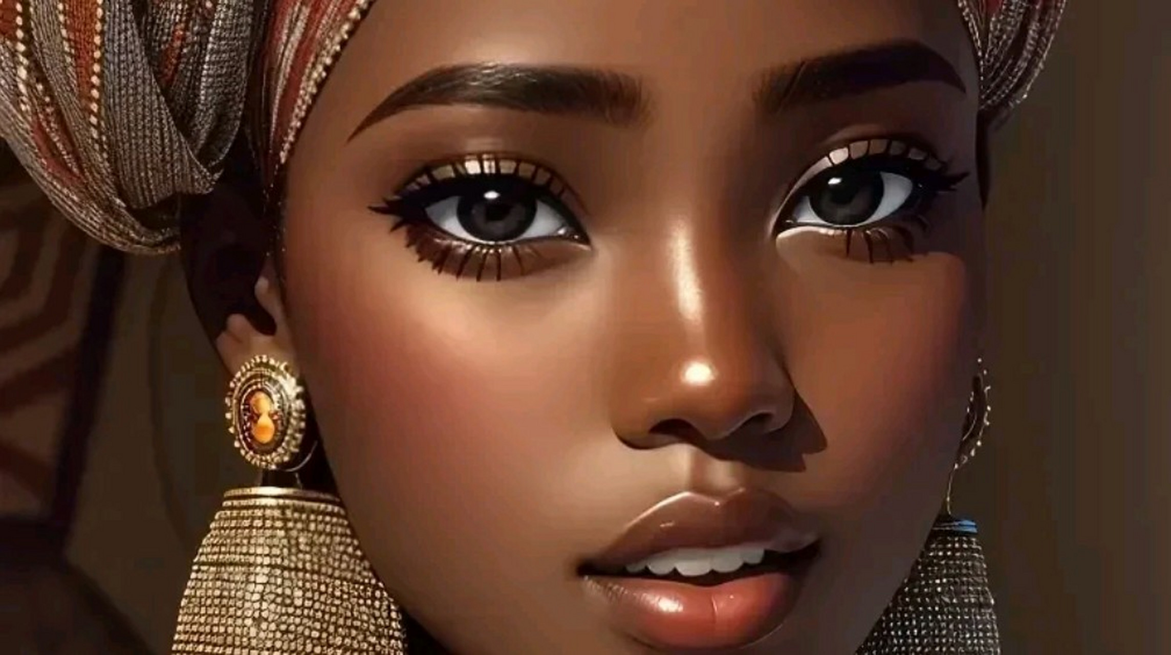 大家觉很这个黑人美女漂亮吗,我觉得她太美了.