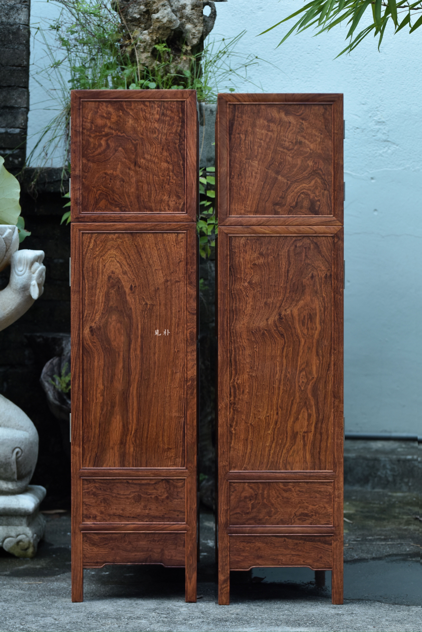 顶级7215雨滴瘤黄花梨顶箱柜