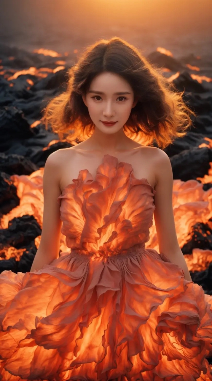 现在ai都可以自己生成写真了 杨幂这个照片还是没有本人好看 缺少一些