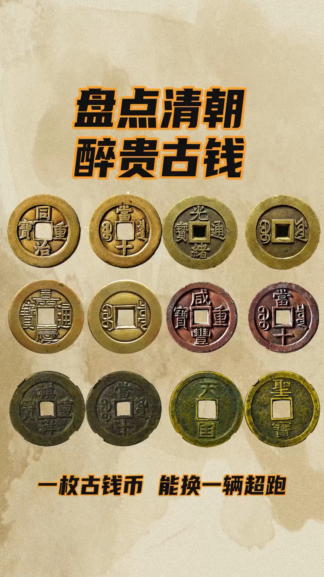 盘点清代最贵古钱币能换一辆超跑了解更多钱币价格尽在下方链接商品