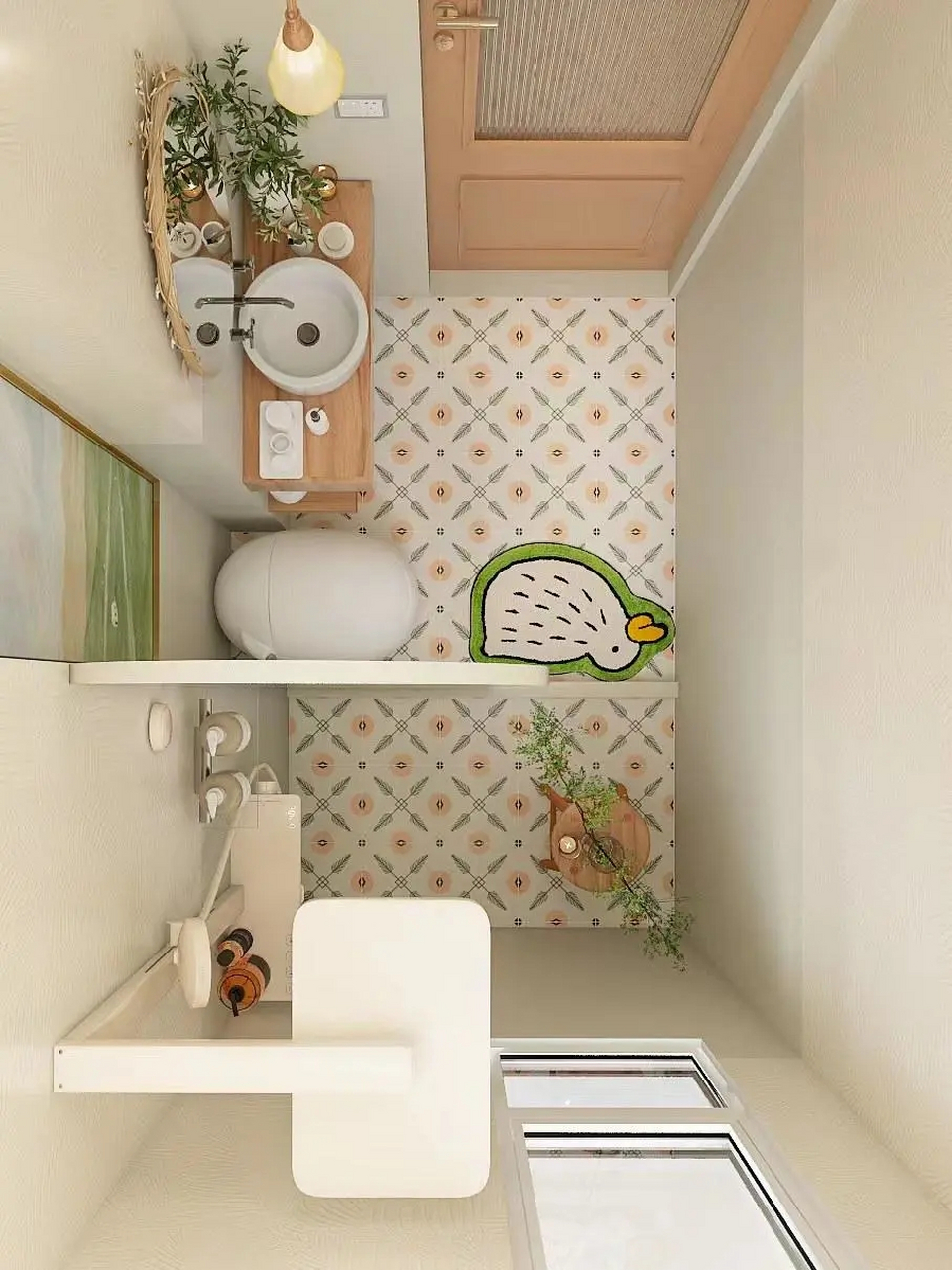 不到2㎡的小户型卫生间做干湿分离,网友:腰都不好