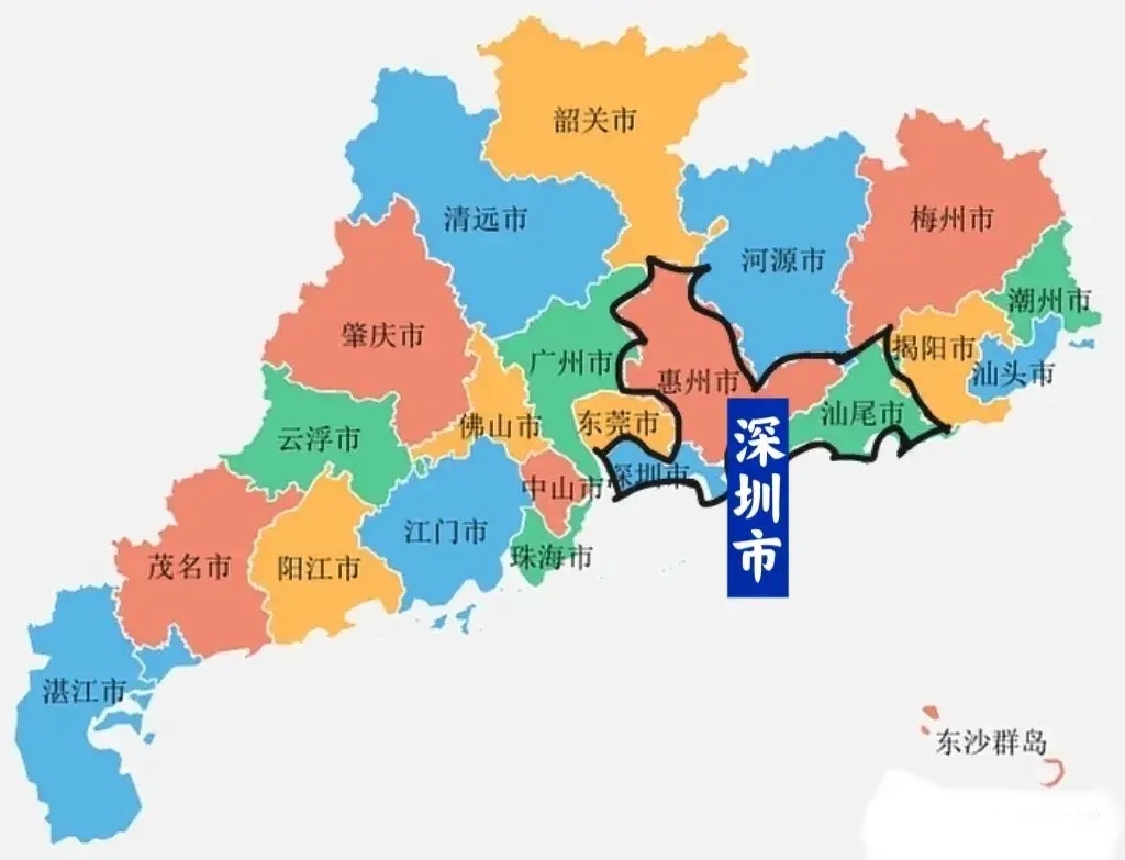深圳市各区划分地图图片