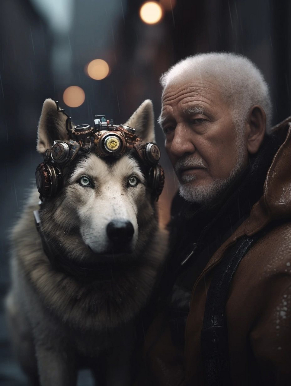 mj 制作 【机器狗,西伯利亚雪橇犬】|||ai元年赛博机械狗#ai绘画