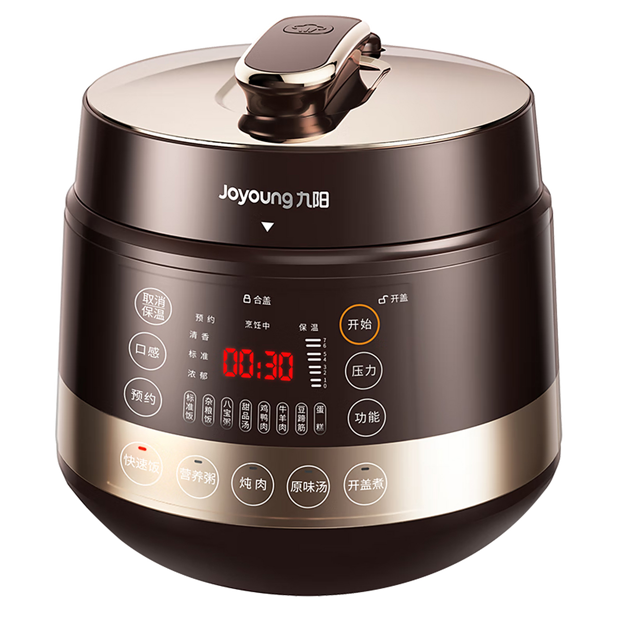 九阳(joyoung)电压力锅压力煲 5l 1000w大火力 双环釜内胆 半息多功能