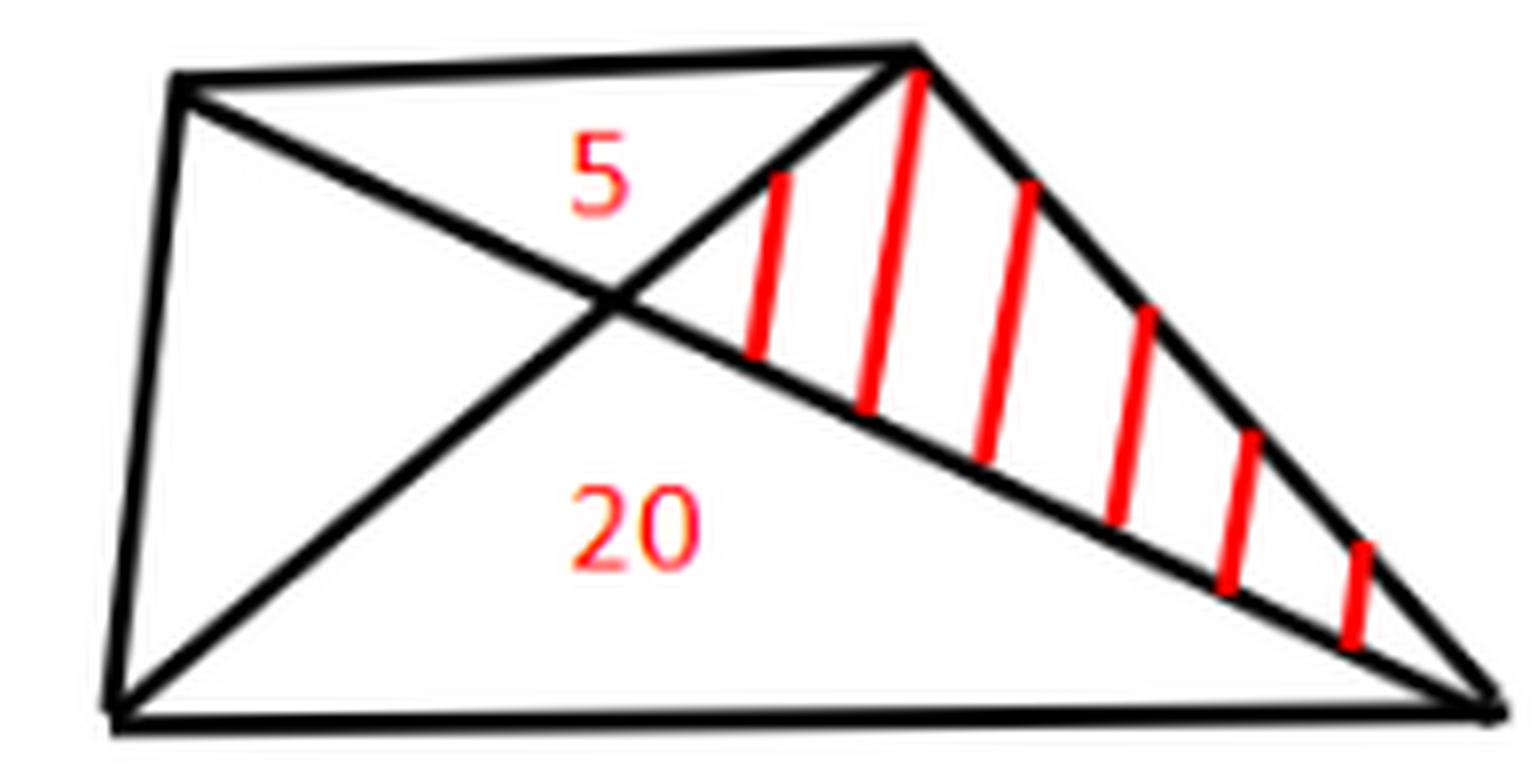 解题思路:根据蝴蝶模型可得5x20=100,而100即左右翅膀的平方,所以