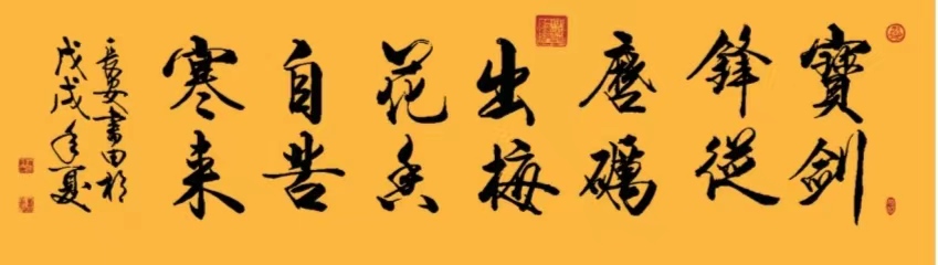 重磅大作 落户杭州——西湖书院收藏王书田书法作品《宝剑锋》