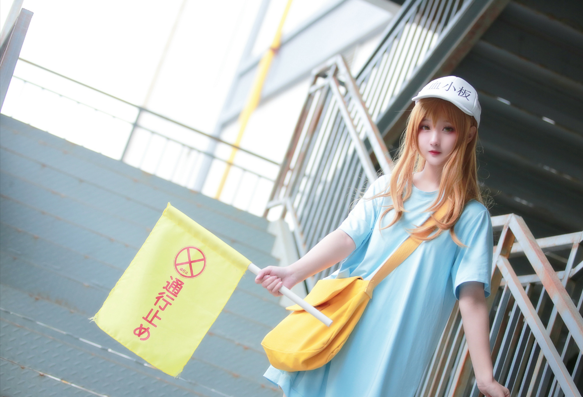 cosplay:《工作细胞》血小板,如果流鼻血了,记得要来找我帮忙哦