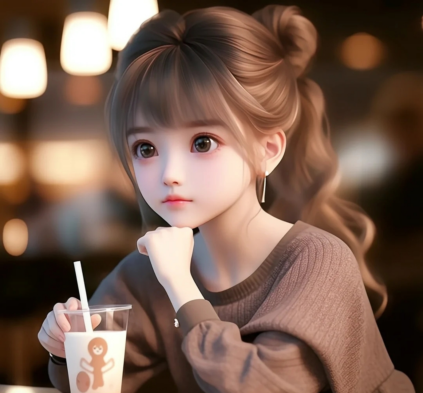 可爱呆萌的小姐姐