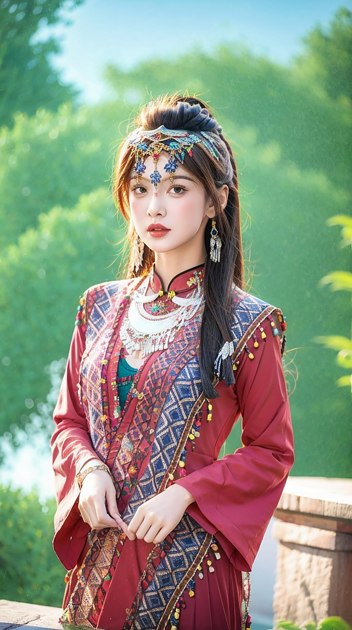 很漂亮的少数民族服饰,美少女写真#美女