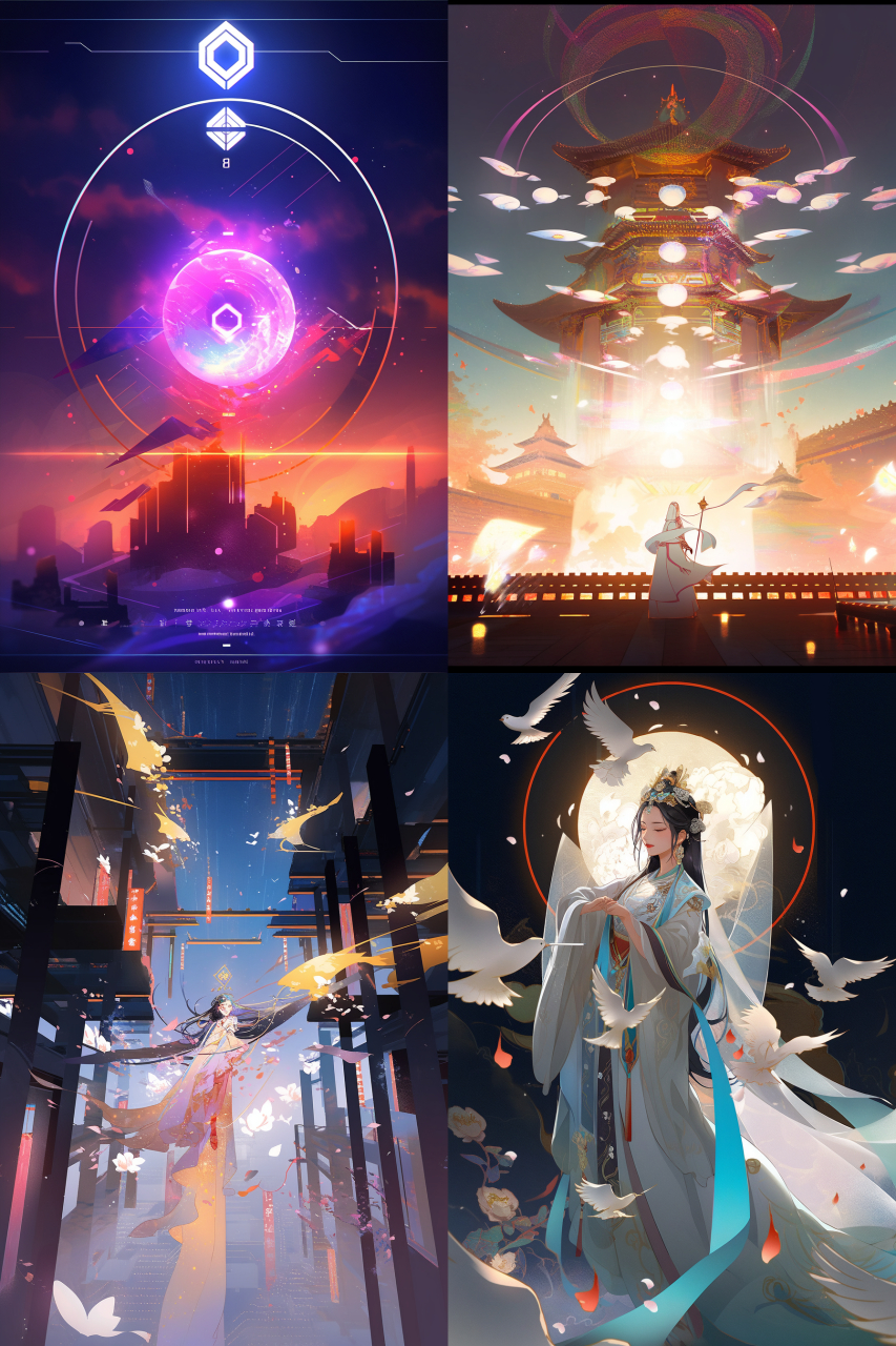 飞天揽月#ai绘画#02#插画#02#壁纸