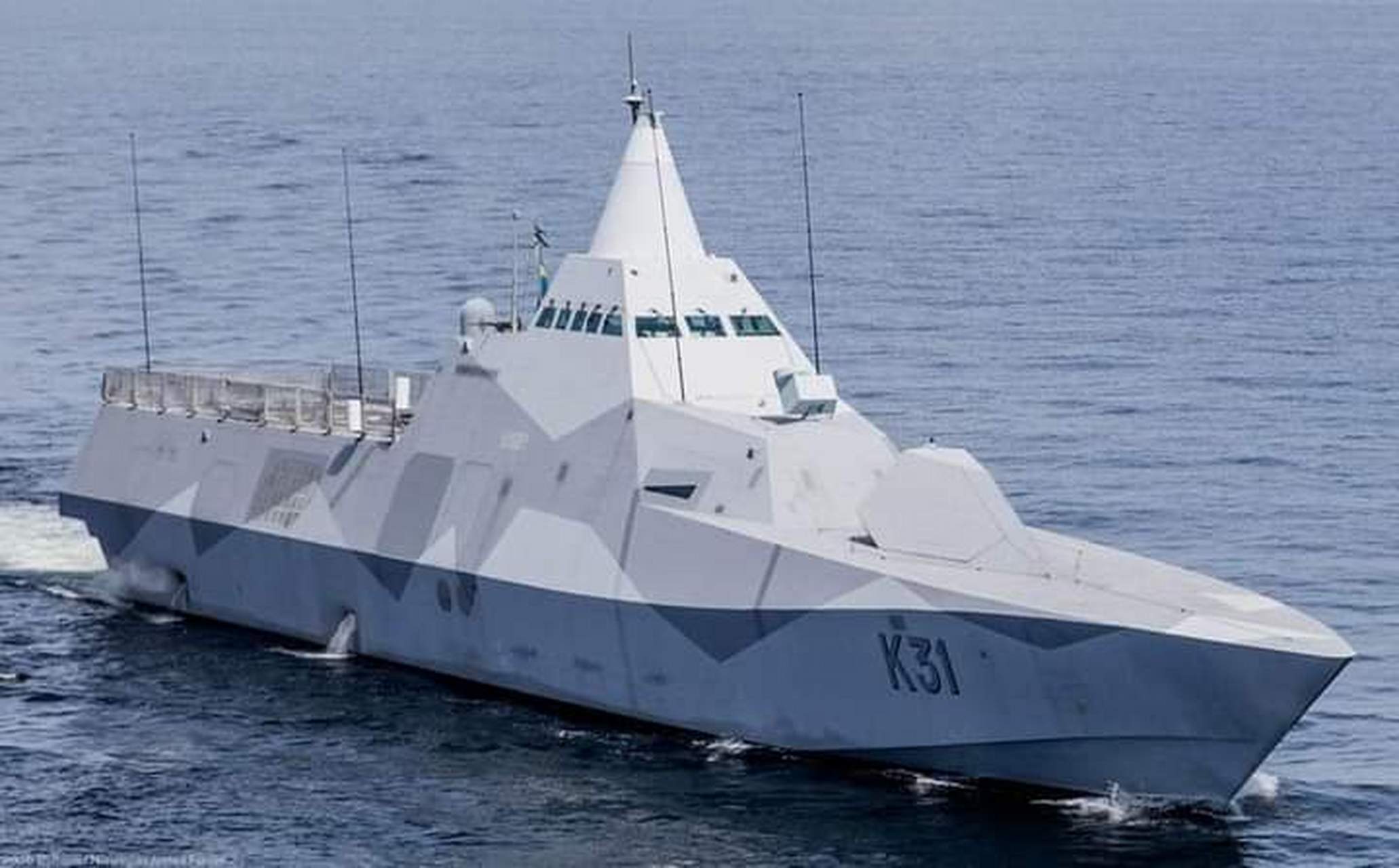 瑞典维斯比级巡逻舰,隐身技术领先美国10年,该舰是世界上第一种以复合