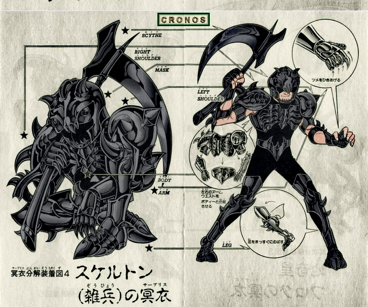 圣斗士星矢:冥王哈迪斯篇 冥斗士圣衣分解图欣赏