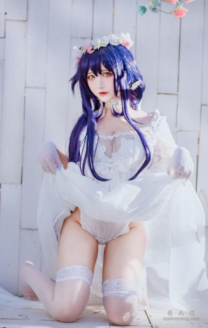 【COS正片】碧蓝航线吾妻婚纱cos,美丽的花嫁誓约 cn九曲jean
