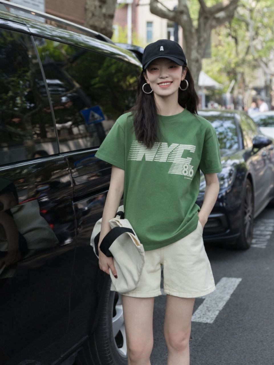 清爽干净的女大学生|牛油果绿t恤好显白~ 最近发现姐妹们其实都喜欢看