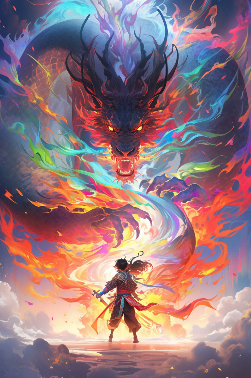 七彩神龙93#ai绘画# #二次元# #壁纸