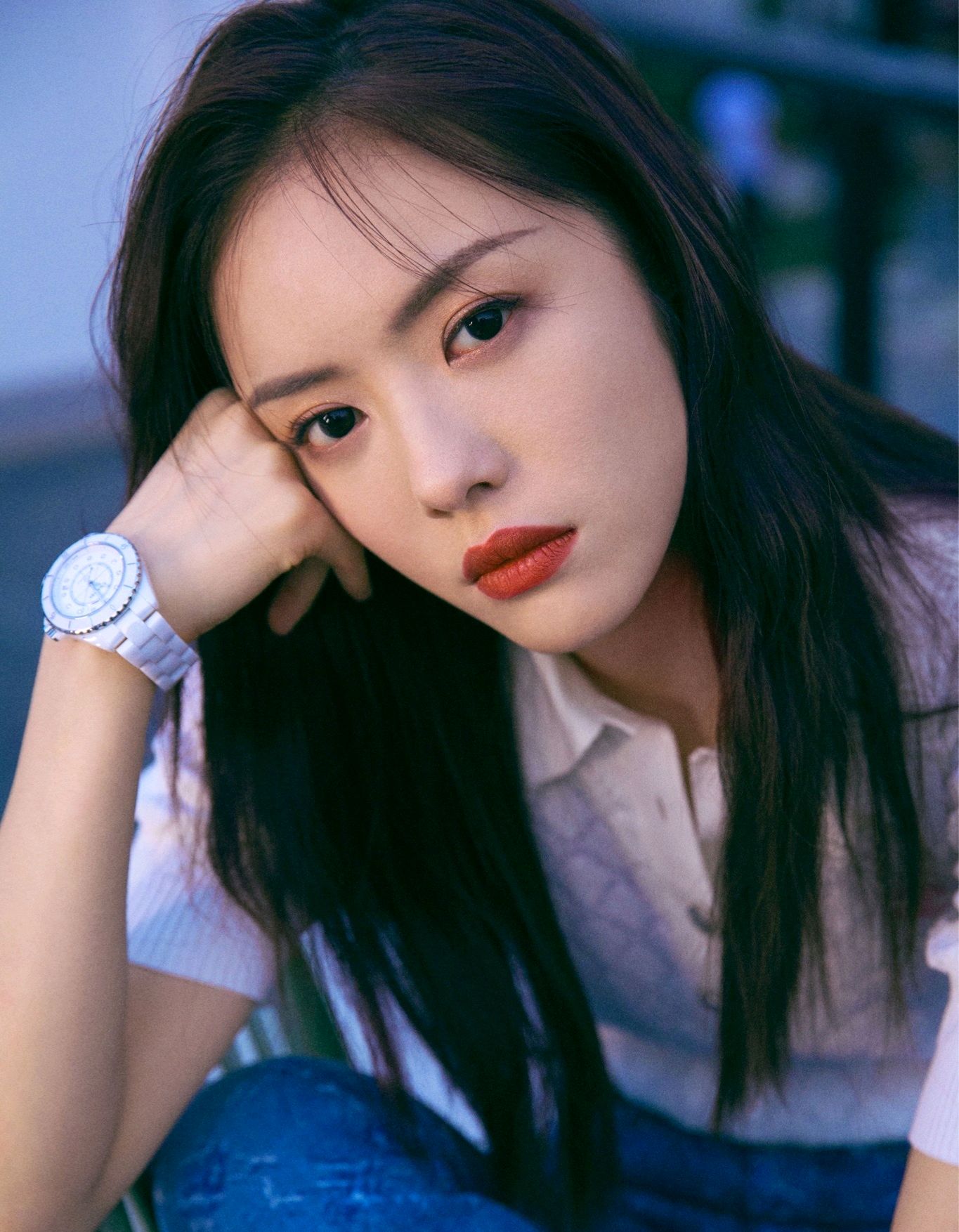 蔡文静美得那么动人