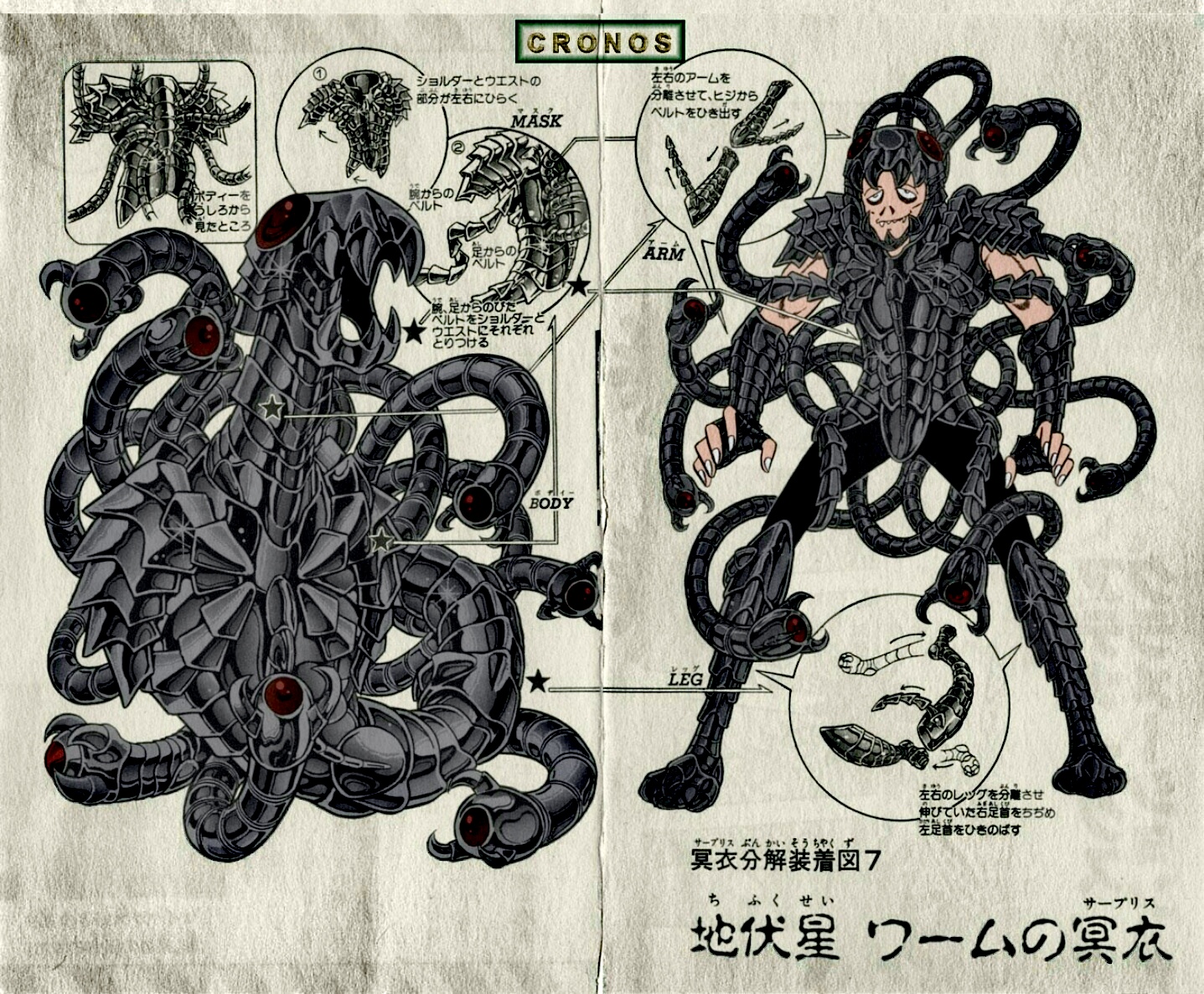 圣斗士星矢:冥王哈迪斯篇 冥斗士圣衣分解图欣赏