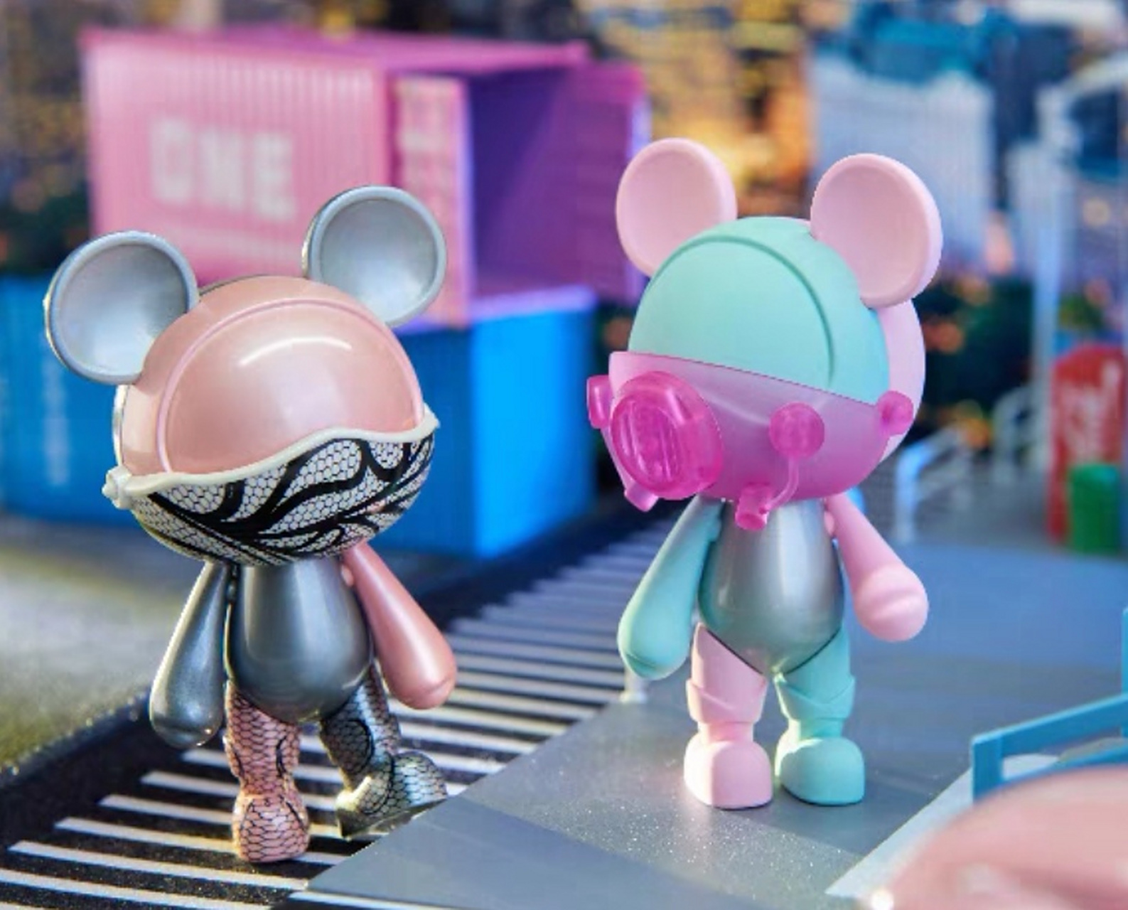 星际熊cosmos时尚口罩系列盲盒 卡通潮玩摆件 手办玩具!