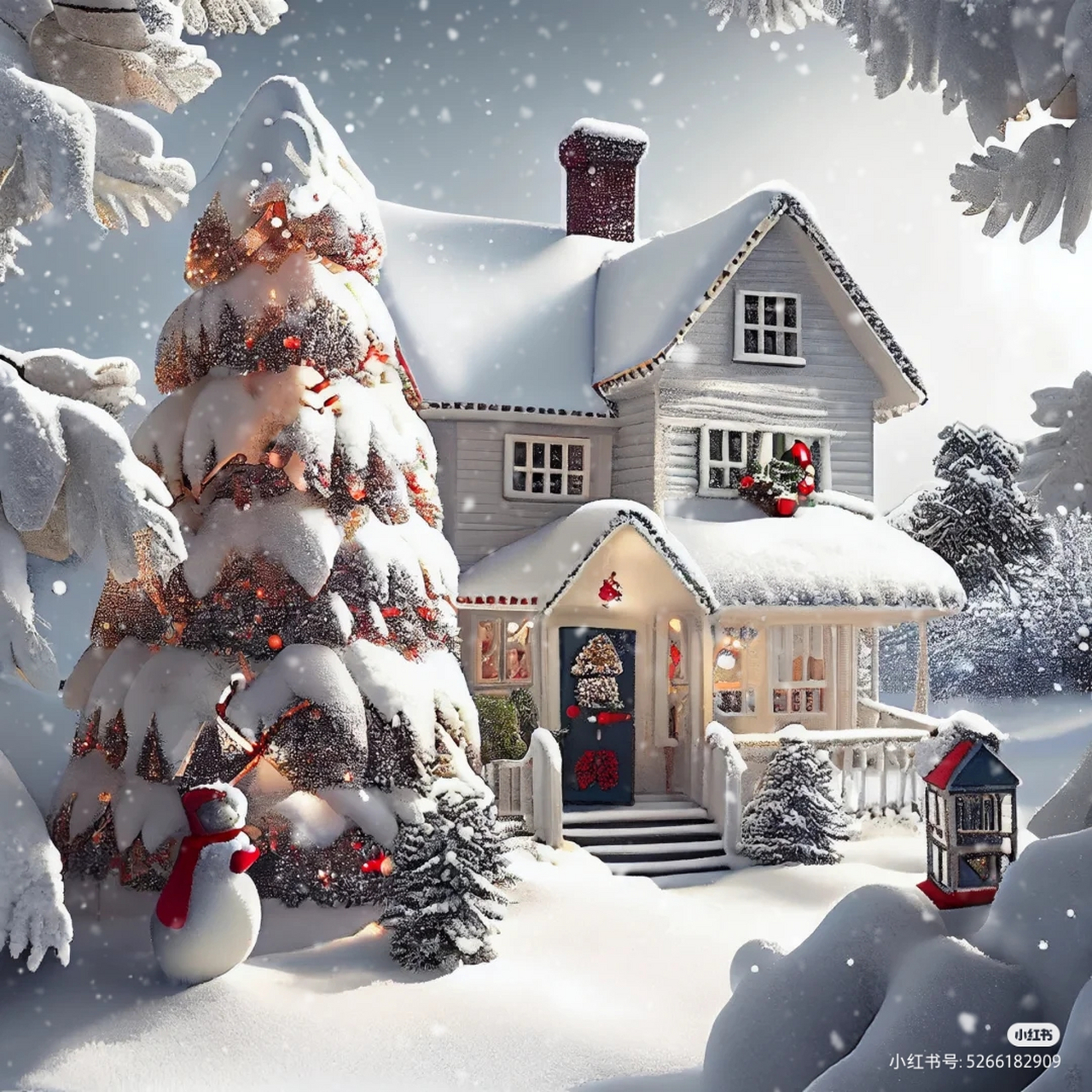 圣诞雪房子