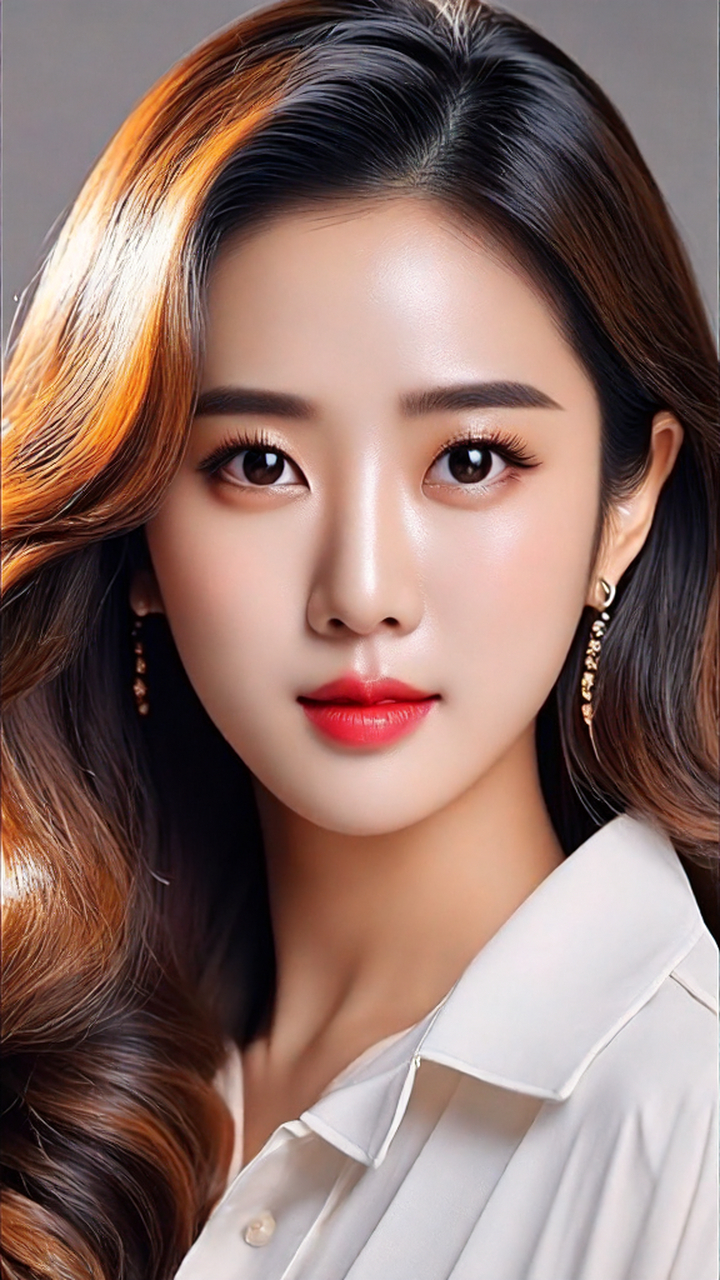 美女如花似玉初长成,  温婉贤淑气质出尘.