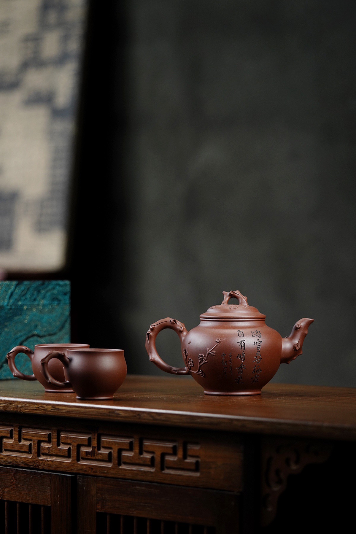 宜兴紫砂壶吴小军全手工报春套组羊脂泥560cc