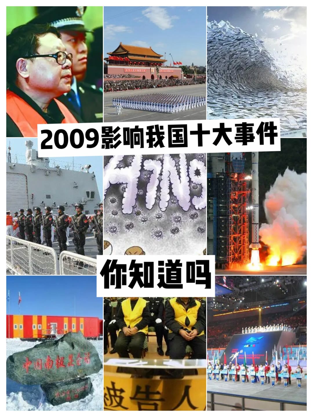 2009年影响我国的十大事件,你知道吗?