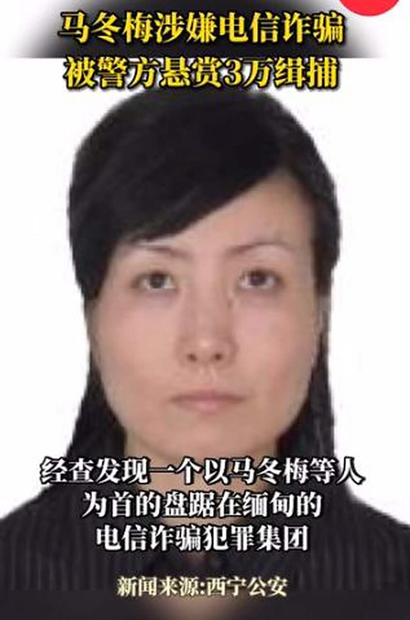 "马冬梅"涉嫌电信诈骗,警方悬赏3万缉捕