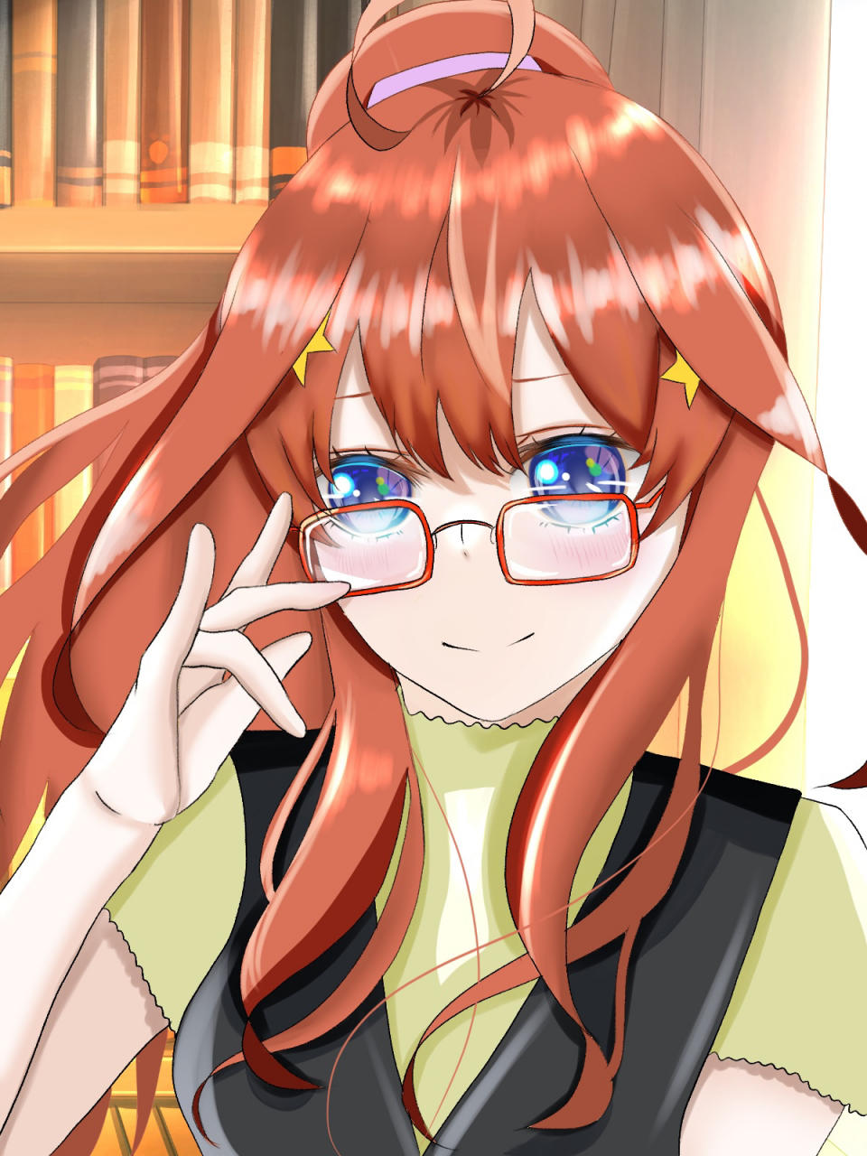 画师:ももたす,中野五月(五月戴眼镜看起来还蛮知性的)#二次元美图