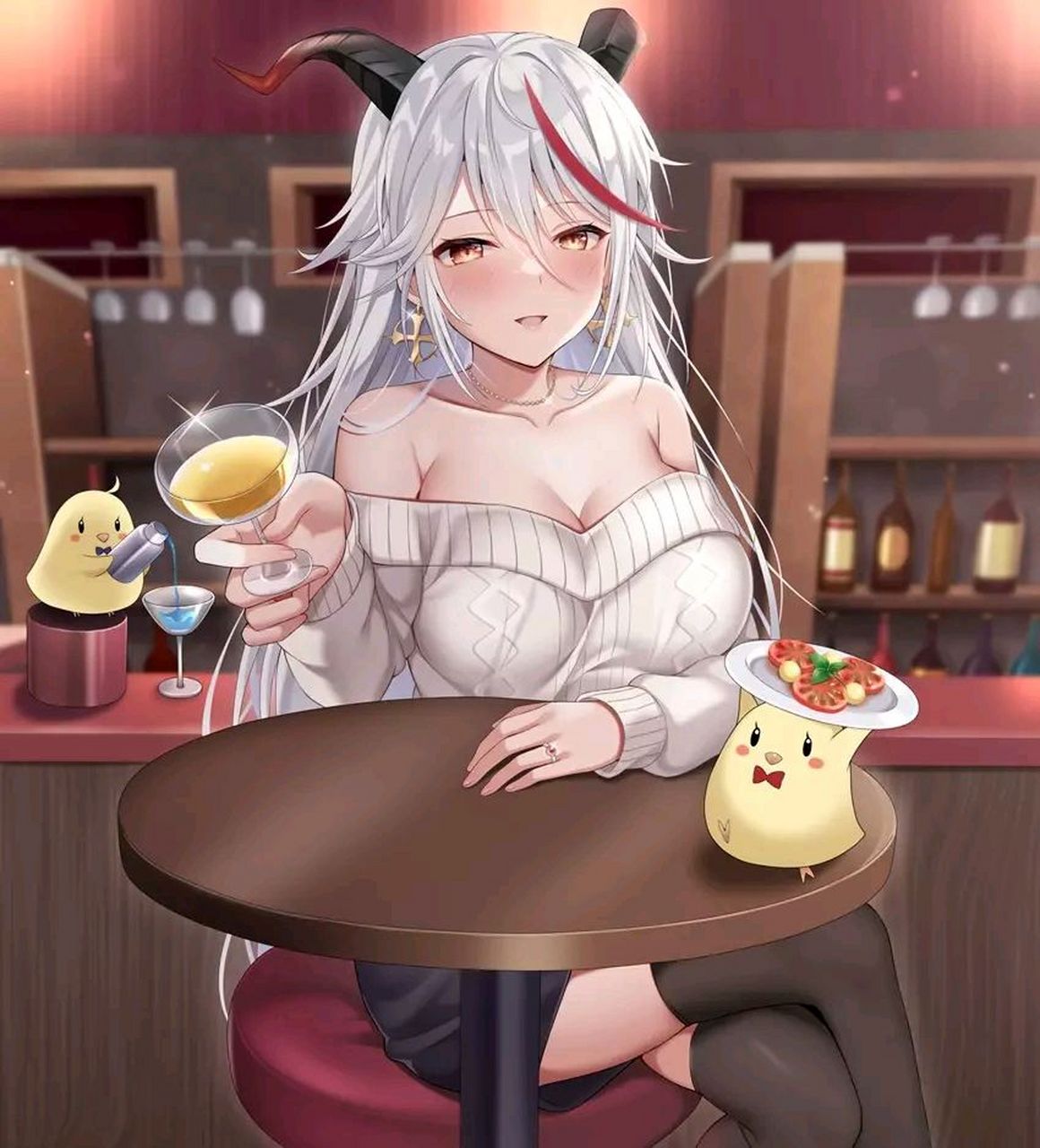 碧蓝航线美图#  常服埃吉尔和结婚礼物 画师:推 suzu illust