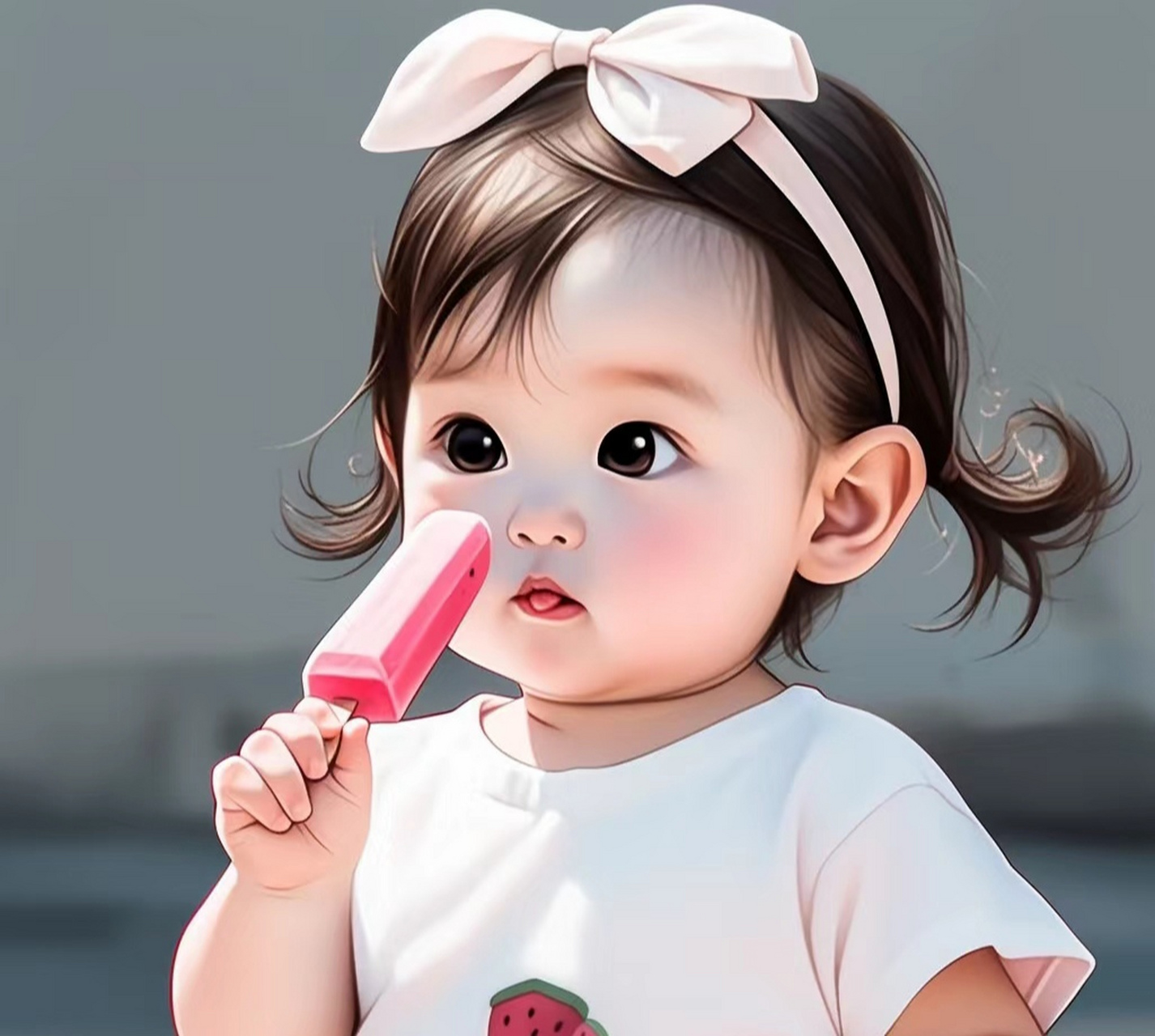 爱吃冰淇淋的小女孩