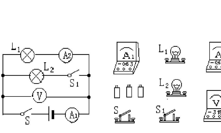 初三简单电路图图片