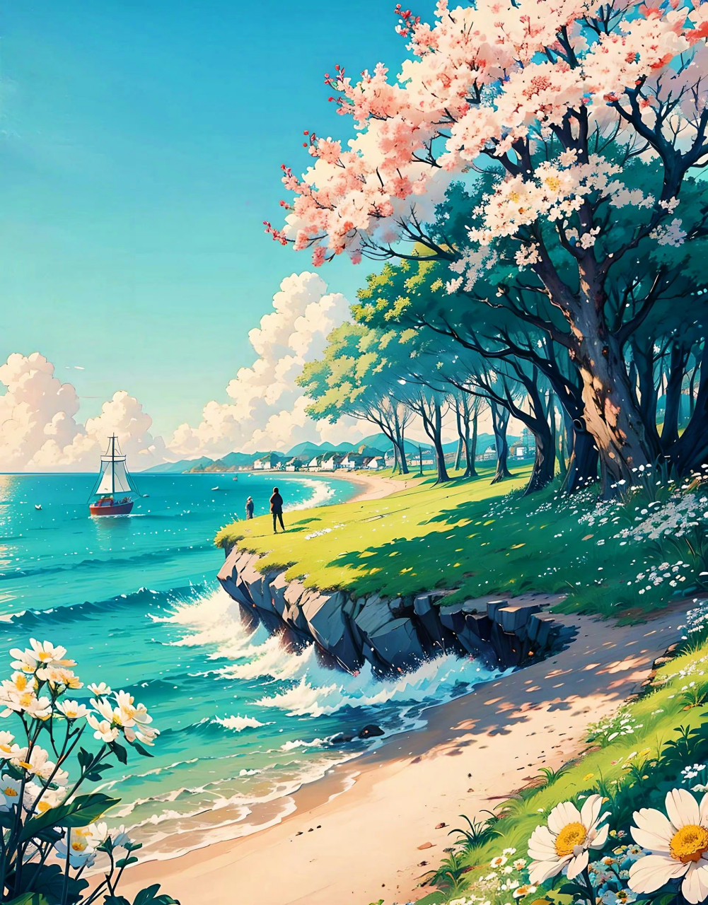 " 海与浪,温和柔,爱与不爱皆自由 . "