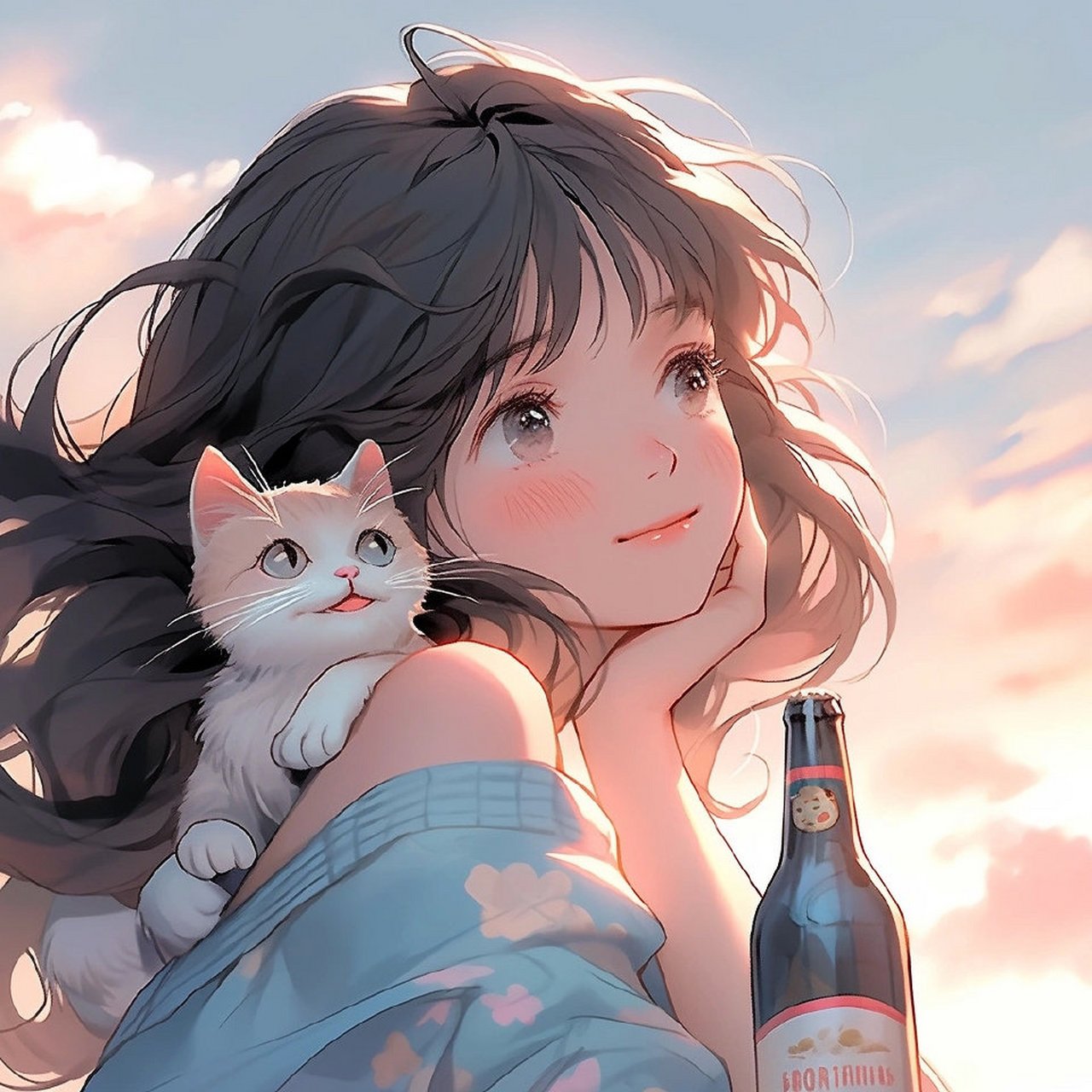 可可爱爱女生猫咪头像