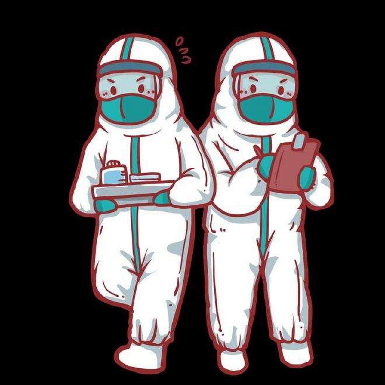 漫画里的抗疫大白们 疫情爆发以来,最辛苦的就是奋战在一线的抗疫大白