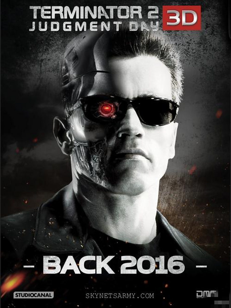 《终结者2》里的,阿诺施瓦辛格的形象深入人心.