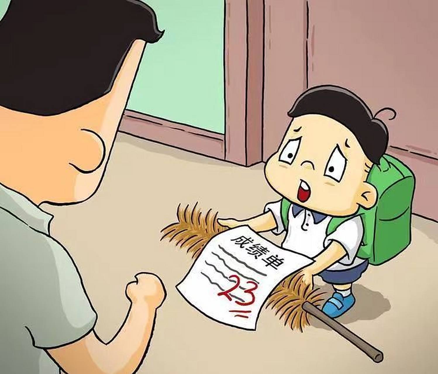 《孩子考试不及格,这位家长的做法值得学习》 一个3年级的孩子拿着
