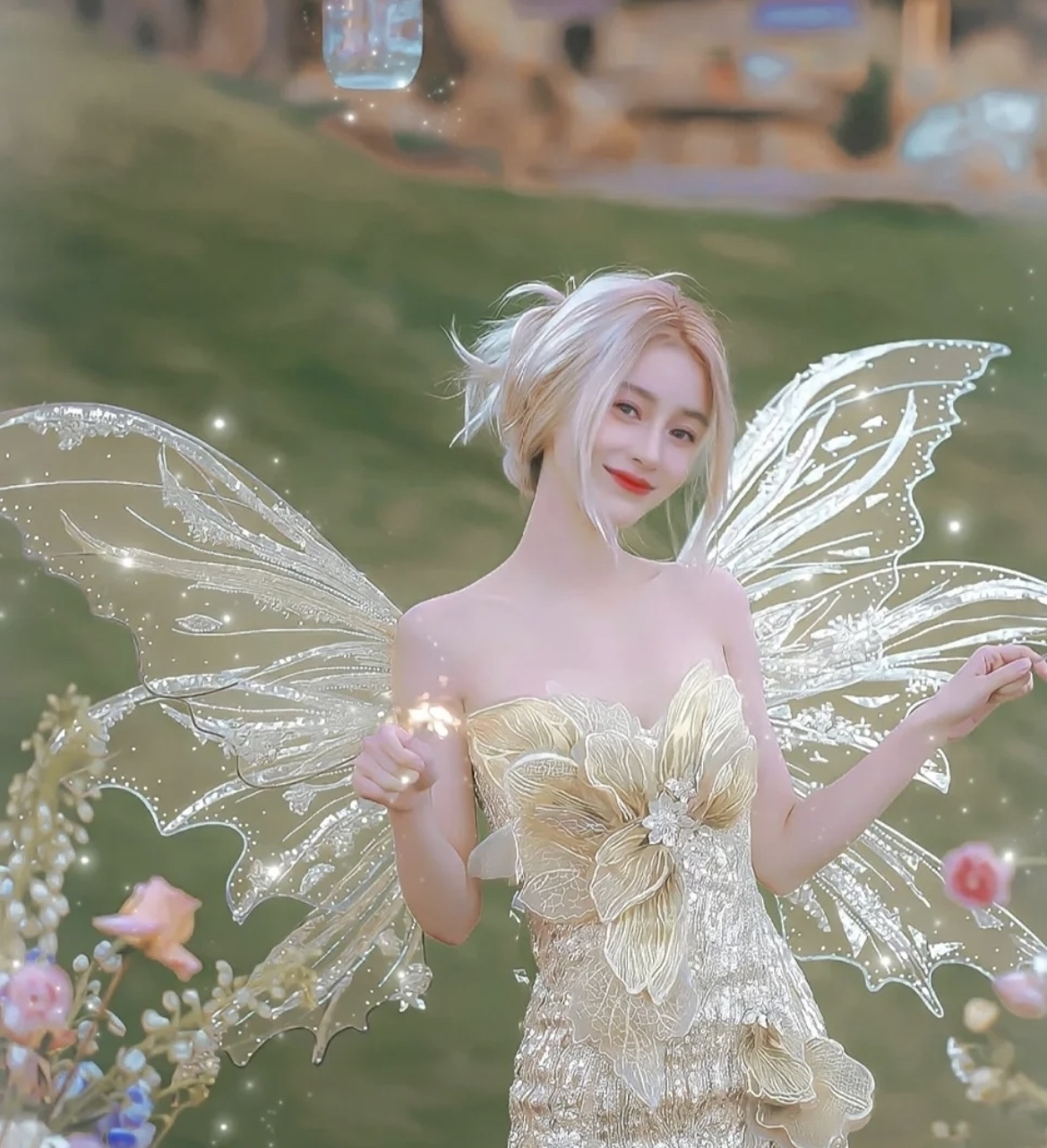 angelababy杨颖精灵妆照