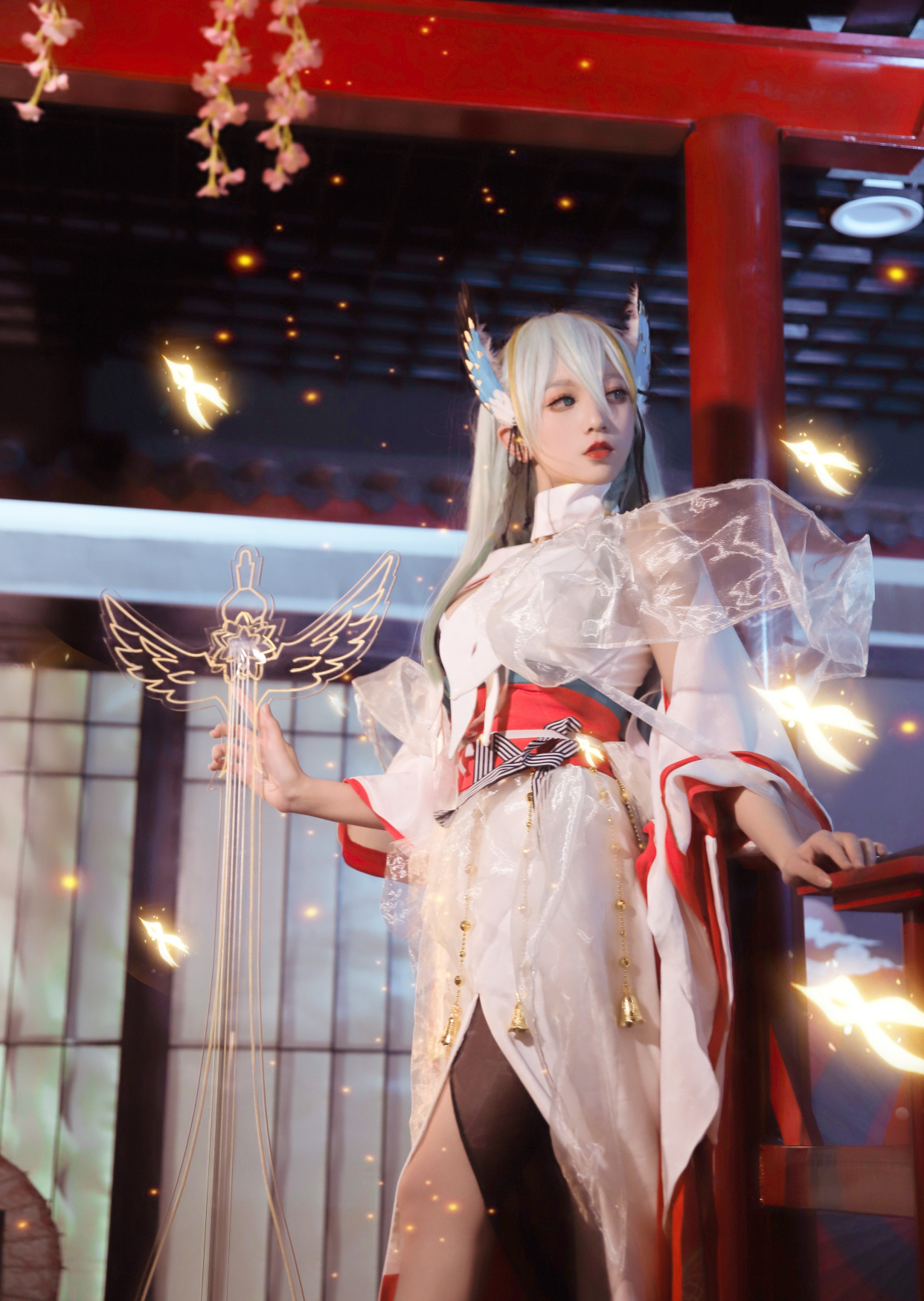 紧那罗cos,这笔直的大长腿,让小姐姐的身材,看起来高挑又性感