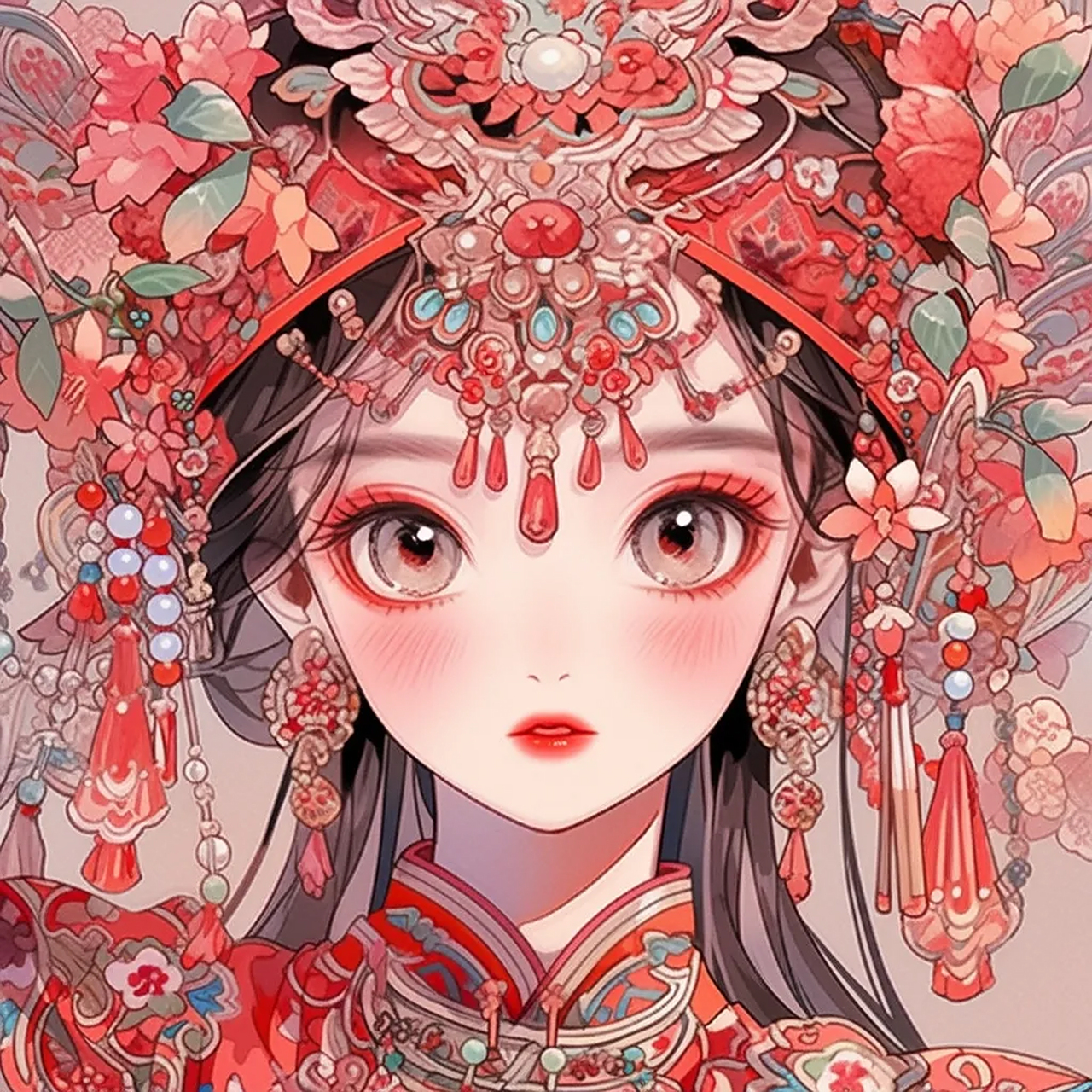 国潮民族风女生头像 676767