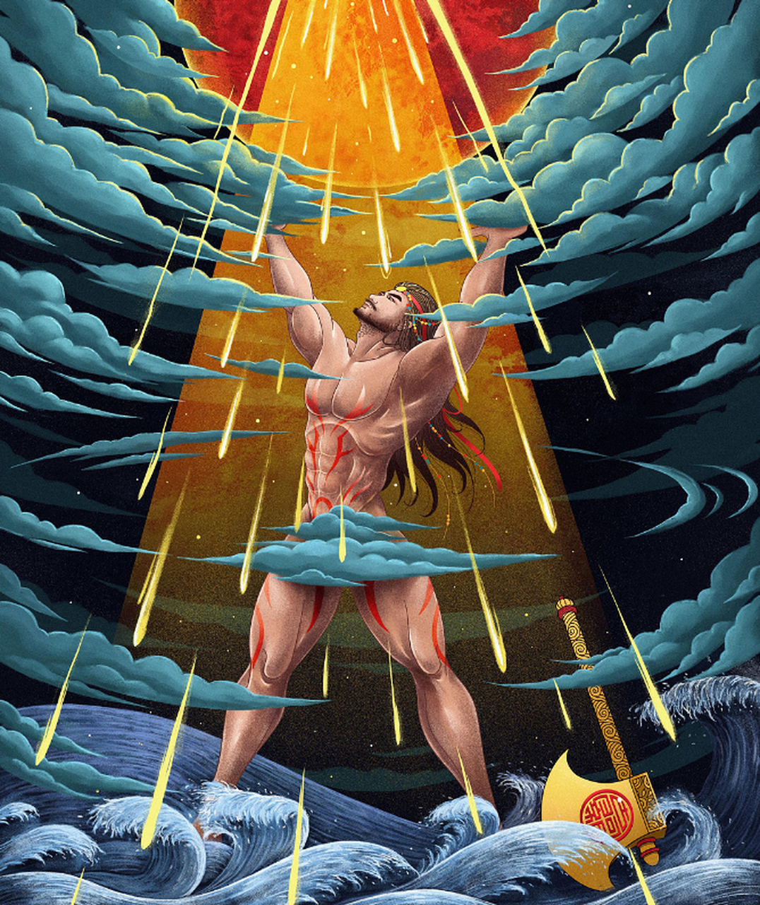 盘古:中国神话中的创世神话  中国神话中,盘古(又称